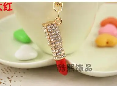 100 шт./лот fedex Быстрый креативный брелок со стразами сексуальная помада Женская