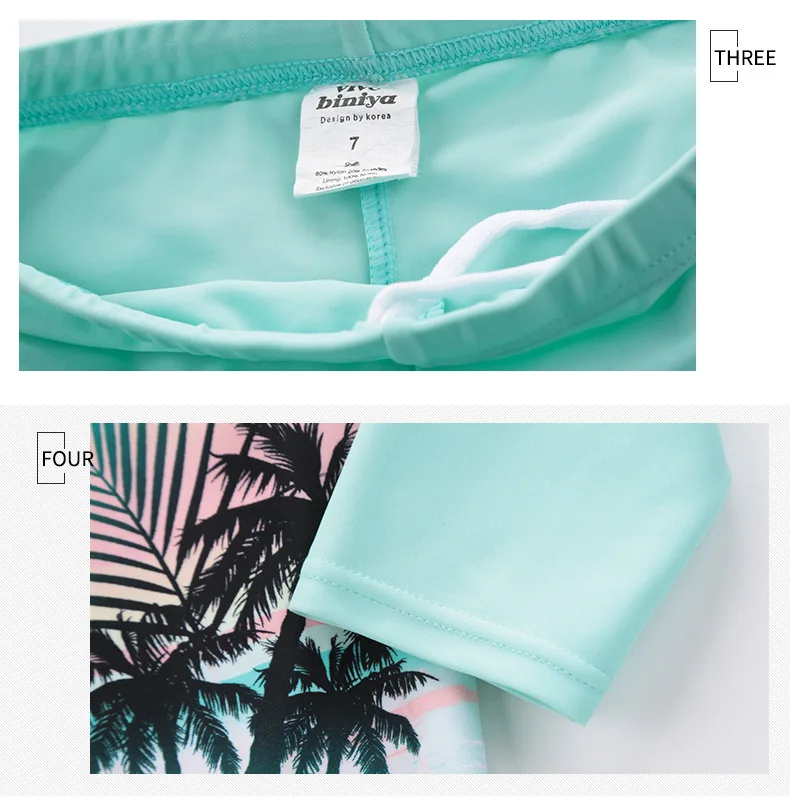 Детский купальный костюм UPF50+ Rashguard из двух предметов для маленьких девочек и мальчиков с рисунком, УФ-купальный костюм детская пляжная одежда, пальто женский купальник для серфинга