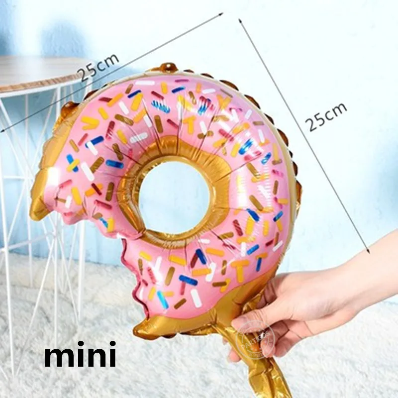 donut 1 шт. мини лед сливочный пончик воздушные шары хот-доги гамбургер пицца шар 22 дюймов 4D сладости шар День Рождения Декор закуски поставки - Цвет: donut