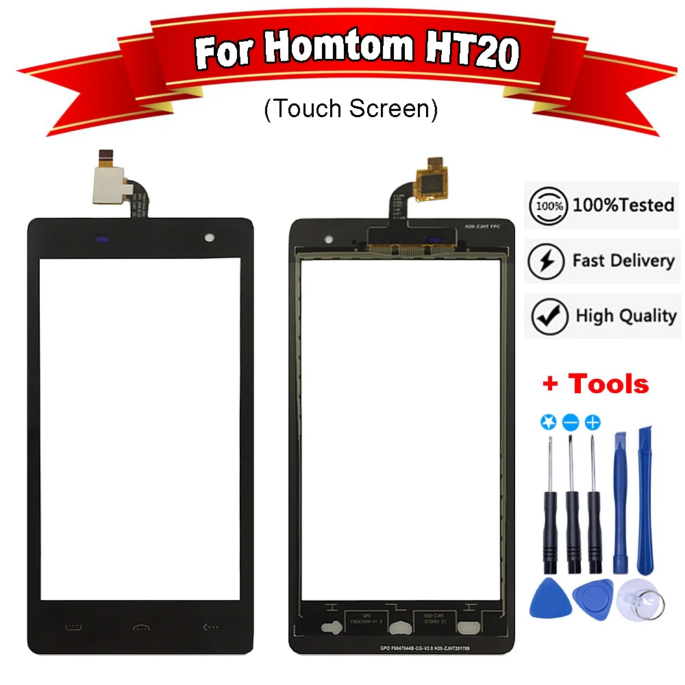 For HOMTOM HT20 HT 20 Touch Screen Glass 100% Tested Front Digitizer Panel Lens Sensor Tools | Мобильные телефоны и