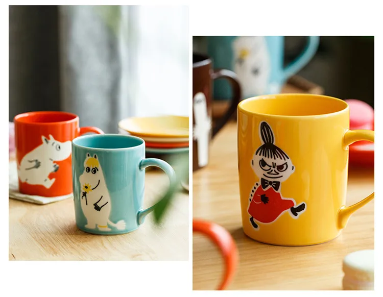 Японский стиль Moomin керамические кружки милый объем чашки 316 мл кофейная чашка глазурь цвет мультфильм Закуски Блюдо подарок на день Святого Валентина