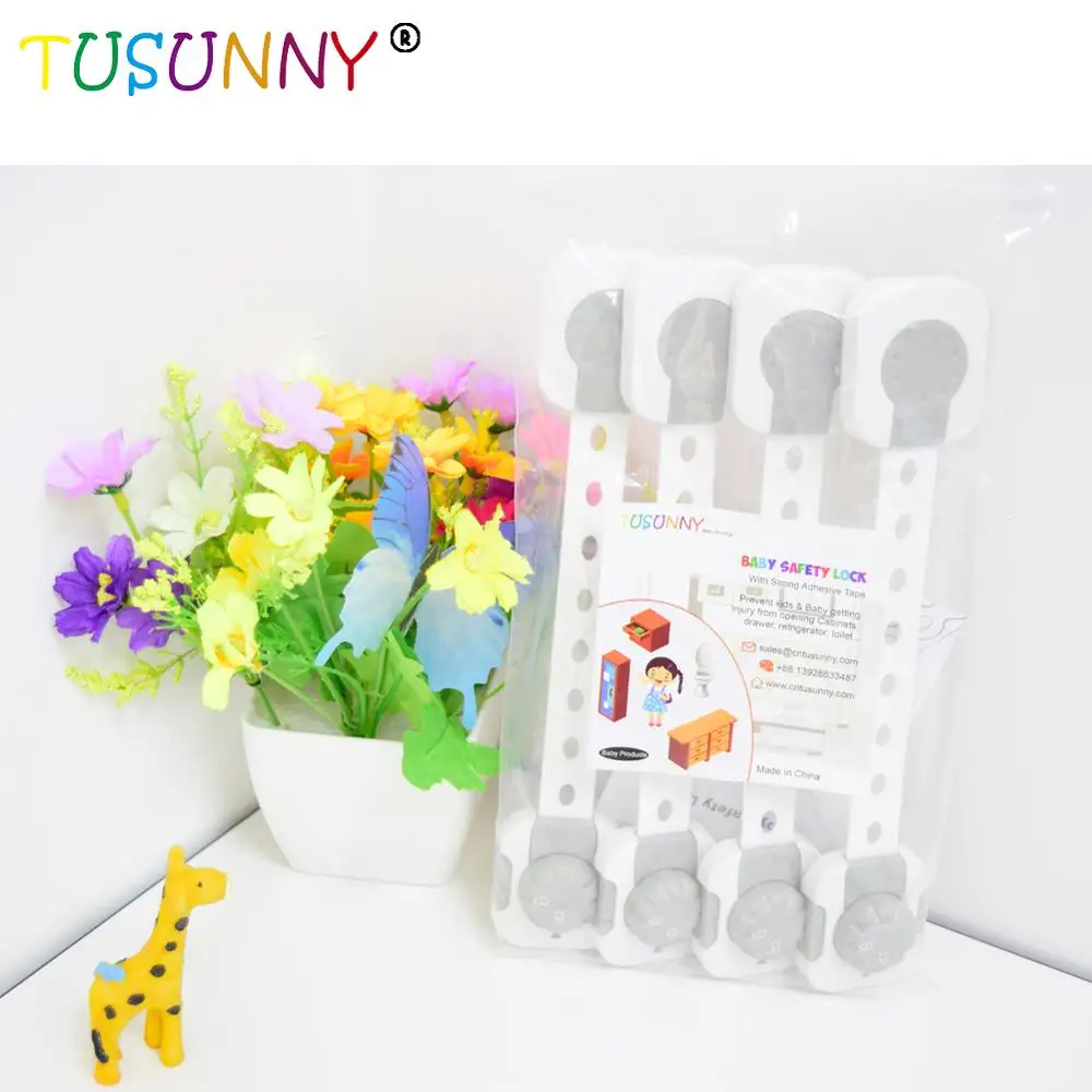 TUSUNNY, 3 шт., детский безопасный замок, защелка, пластиковая, регулируемая, Детская безопасность, Товары для детей, замок безопасности