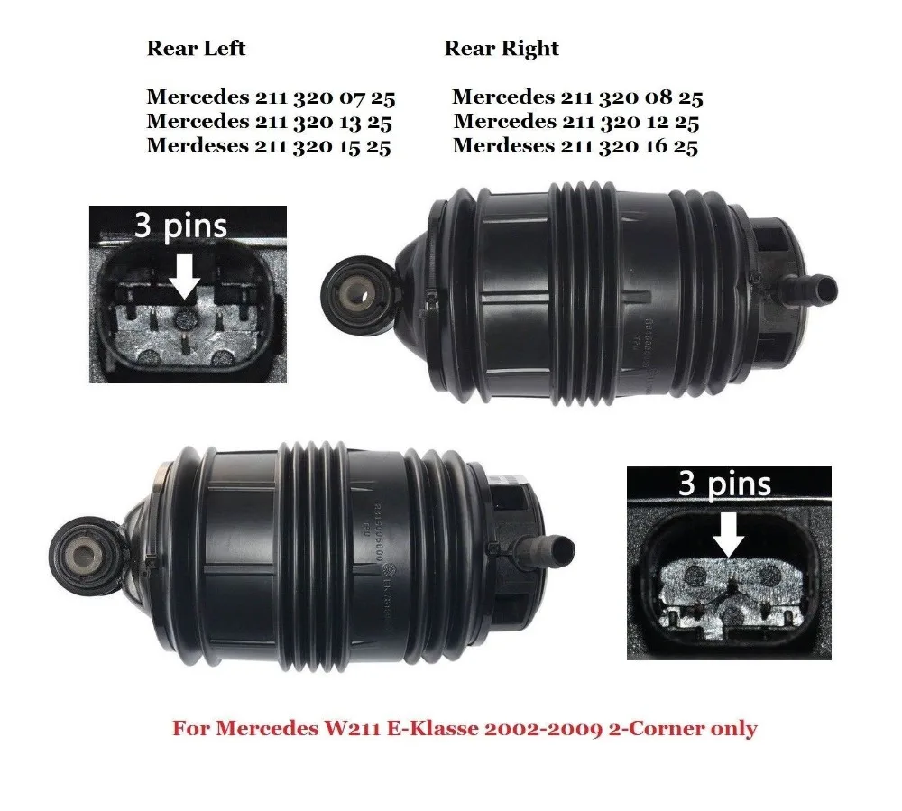 AP03 5 шт. передние пневматические стойки + задние пружины насос для Mercedes W211 E320 E350 E500