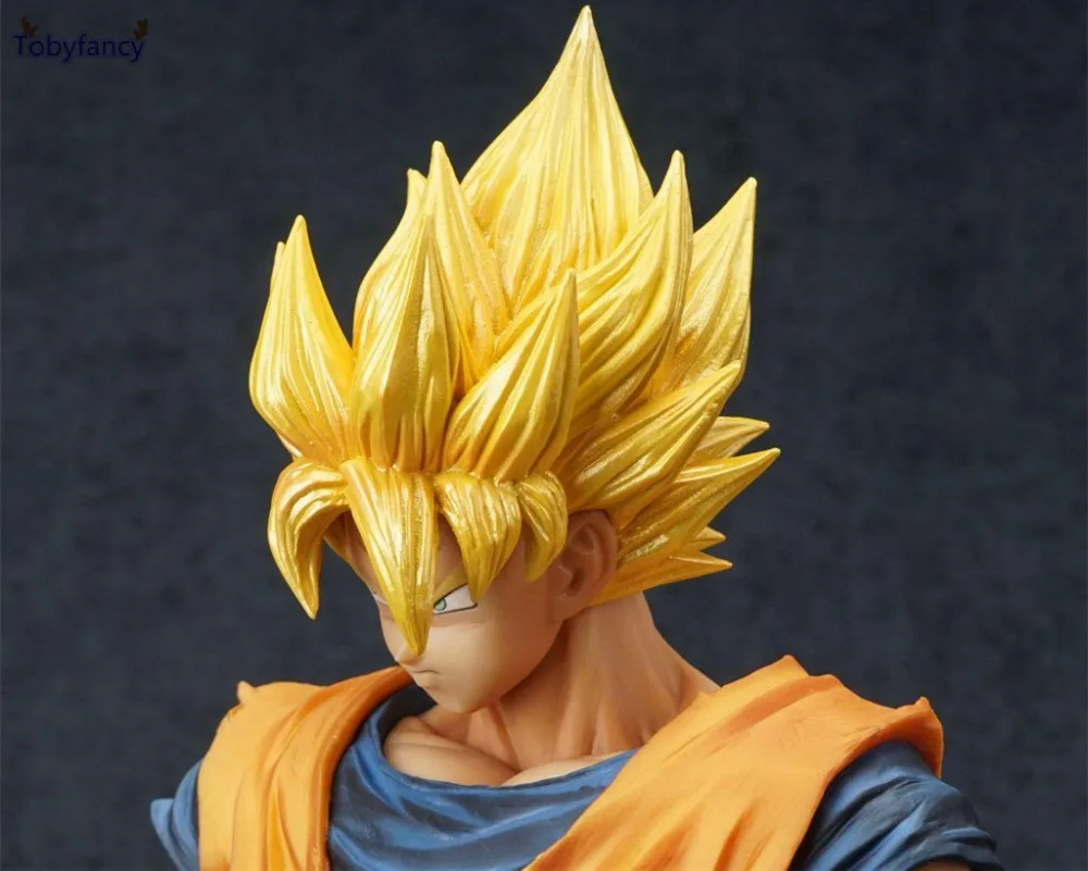 Dragon Ball Z большая Гоку Разрешение солдат ROS Супер Саян Сон ПВХ фигурку Модель