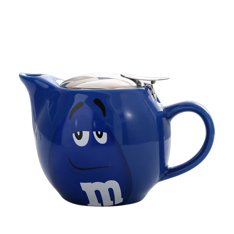 M& M bean, большой объем, кофейник, чай для завтрака, молочный горшок с фильтром, керамическая посуда для напитков 500 мл
