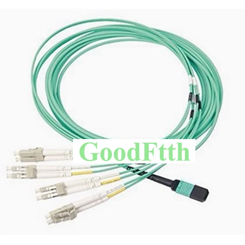 Fiber Patch Cord Jumper MPO-LC LC-MPO Multimode OM3  8 Cores GoodFtth 1-15m