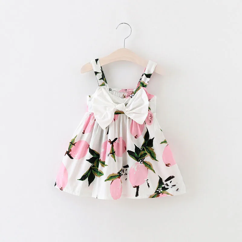 Милый Летний цветочный сарафан с принтом лимона для маленьких девочек|dress dress