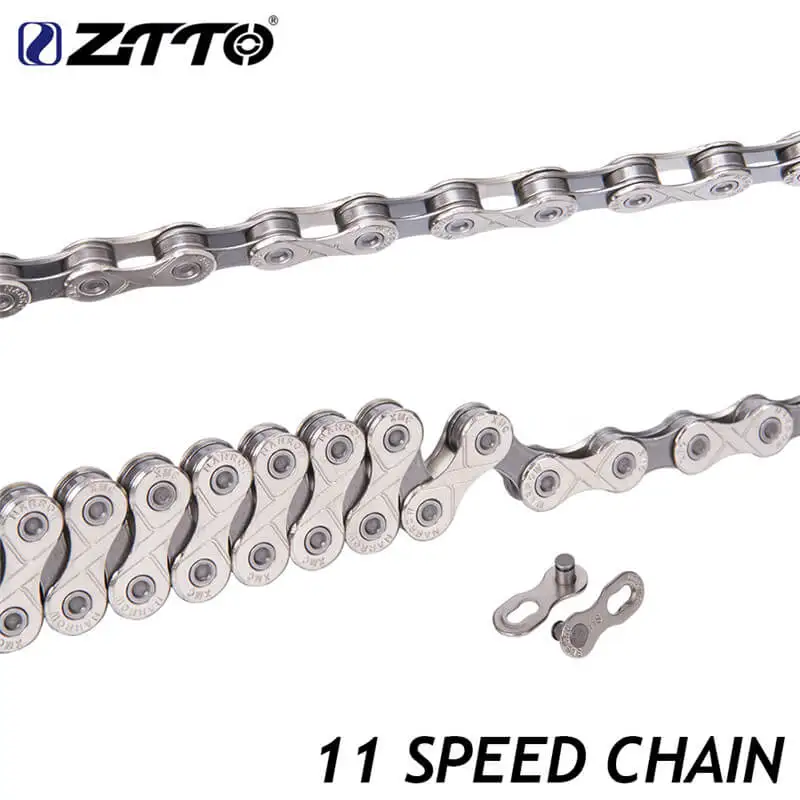 

Цепь ZTTO для горного и шоссейного велосипеда, 11 скоростей, прочная серебристо-серая цепь для велосипеда, модель 116, звено для велосипеда Shimano