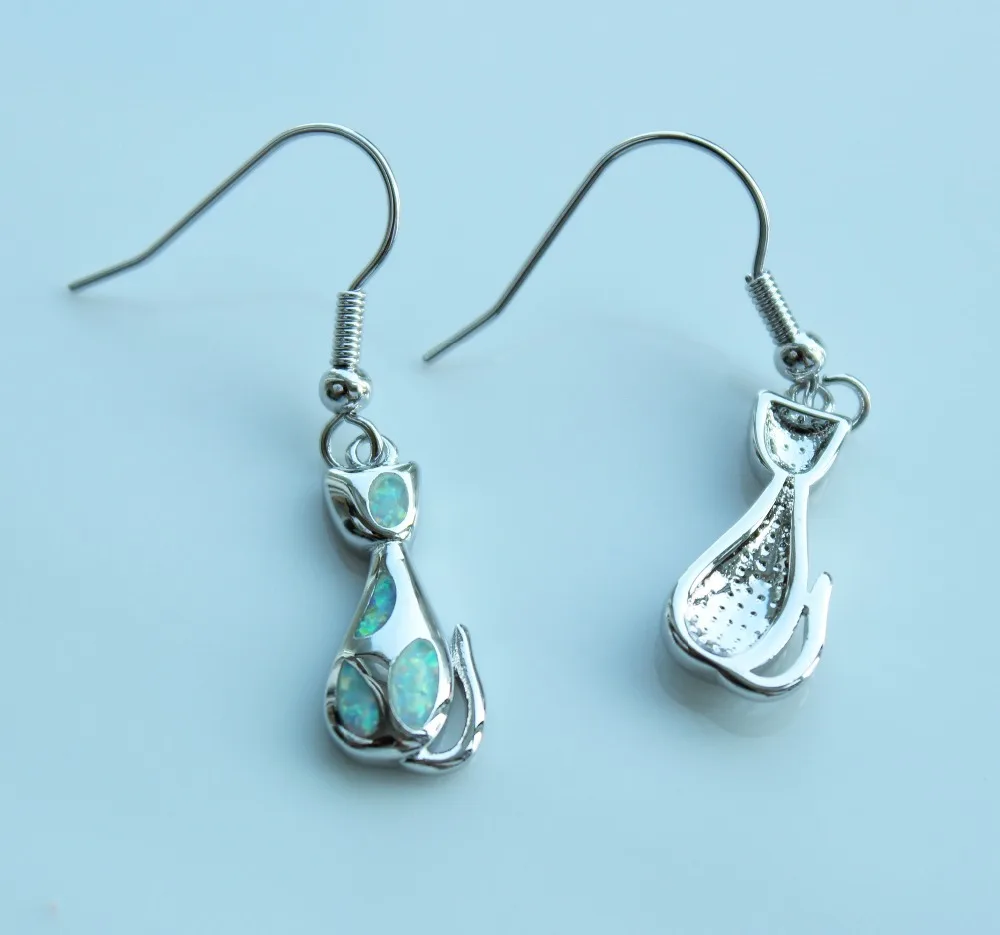 Женские серьги с опаловым покрытием белый/синий цвет|earring jewelry display|earrings appleearring