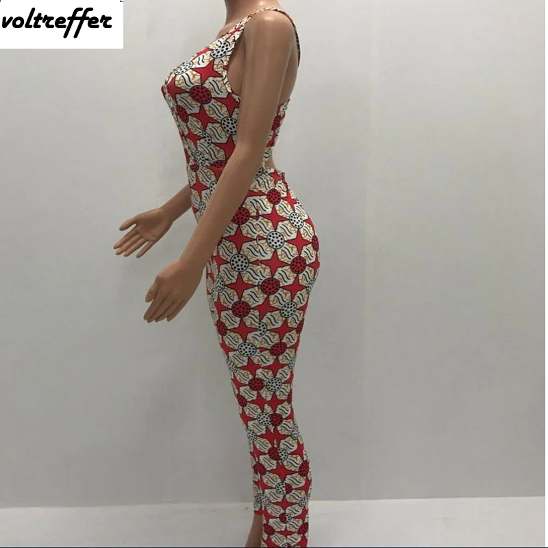 V Neck Floral Print Jumpsuits And Rompers For Women Sexy One Piece Overalls Long Pants Open Back Cross Summer Style Mono Mujer | Женская