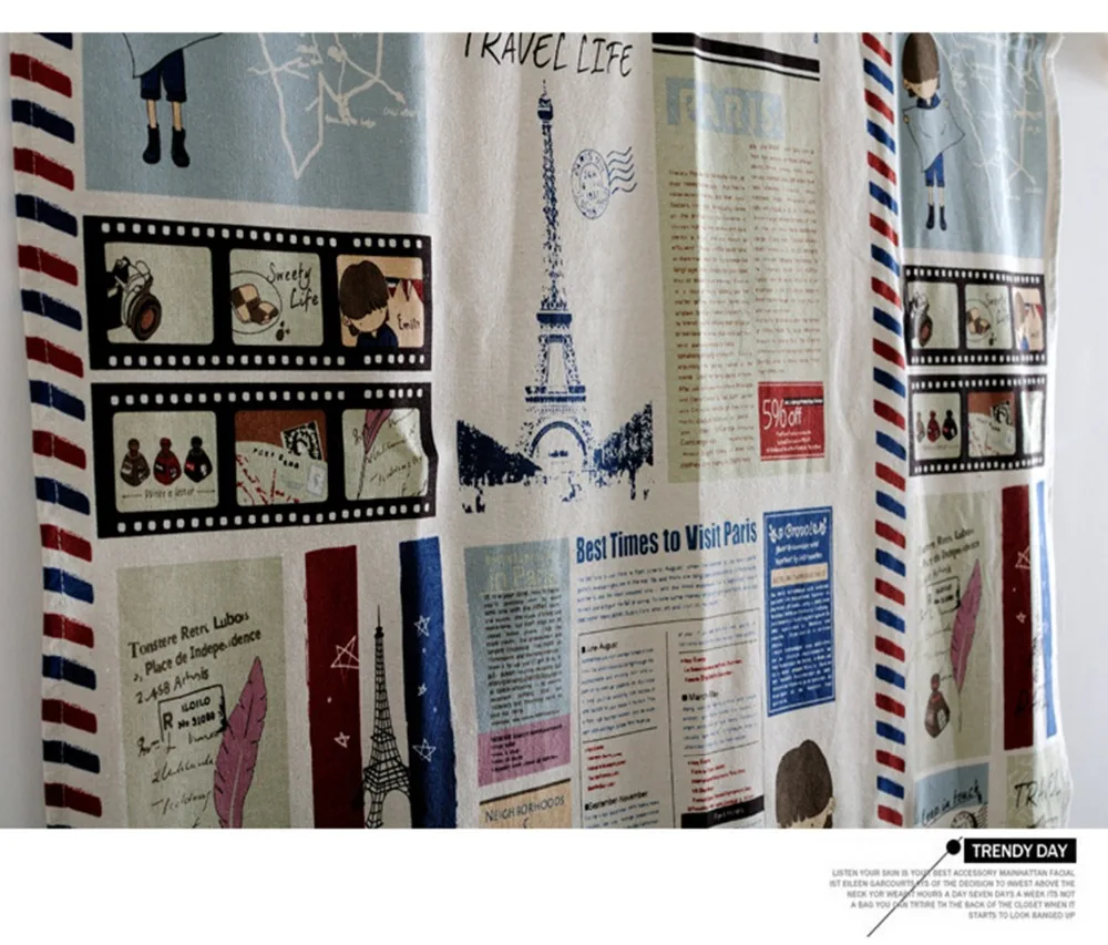 FUYA Современная занавеска для кухни в средиземноморском стиле Короткая кафе | Дом