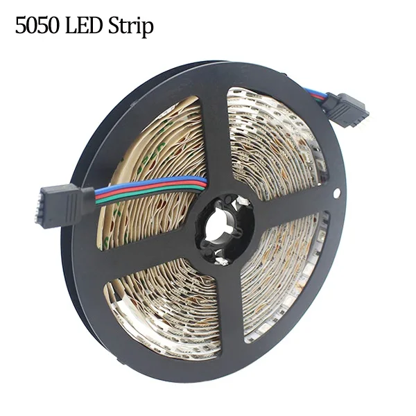 5m 5050 Strip Светодиодный светильник, гибкая Диодная лента, 12 В постоянного тока, SMD 2835, 5050, водонепроницаемый медный светодиодный светильник для свадебной вечеринки - Испускаемый цвет: 5m 5050 Strip