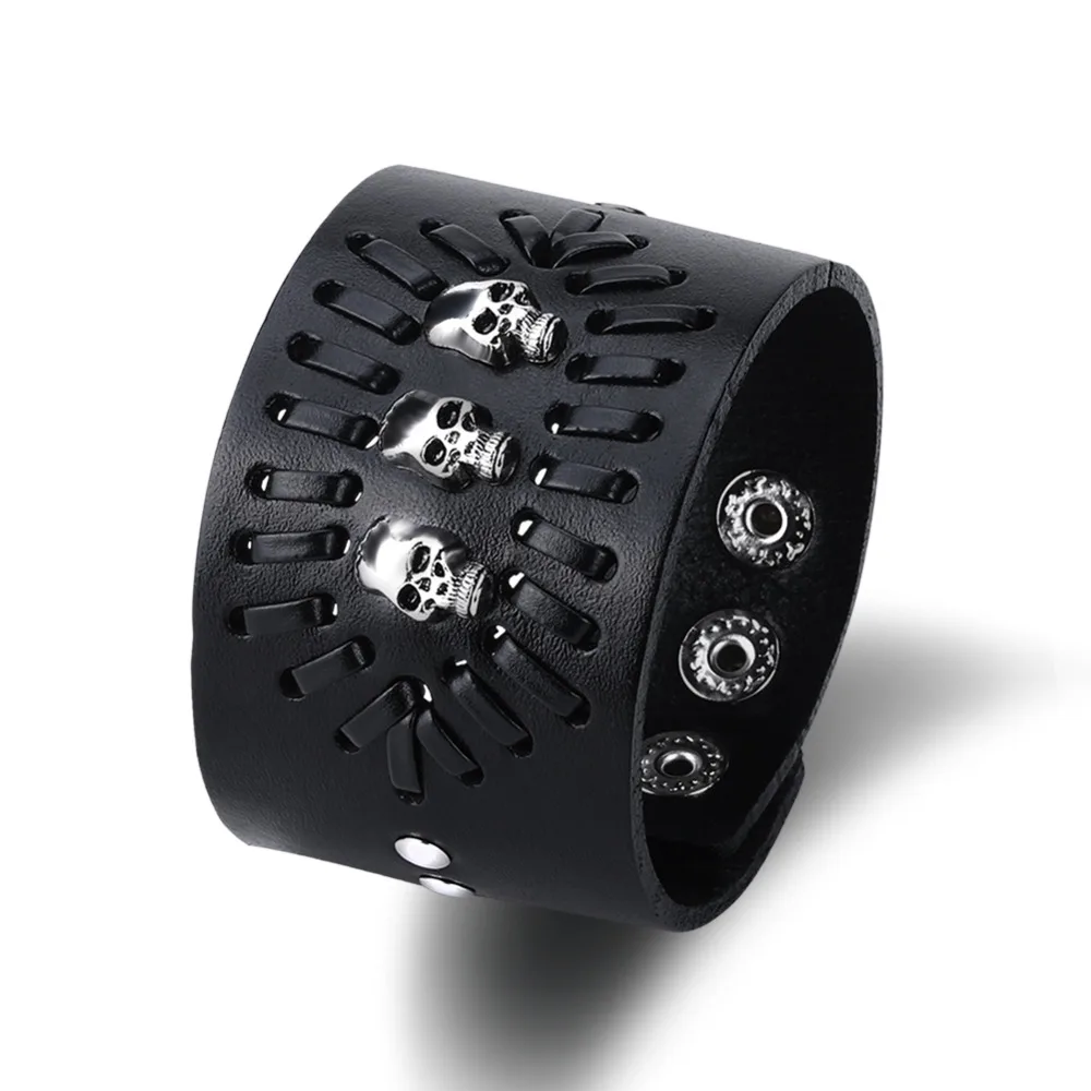 Tiger Totem Free Shipping Men bracelet Genuine leather bangles Skull fashion men jewelry pulseira masculina mujer feminina | Украшения и