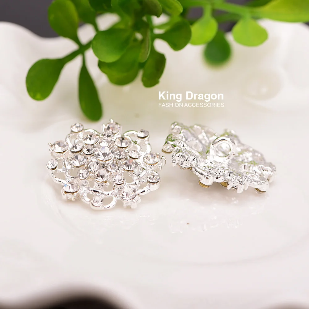 Новое поступление пуговицы со стразами и кристаллами Пришивные в центр цветов