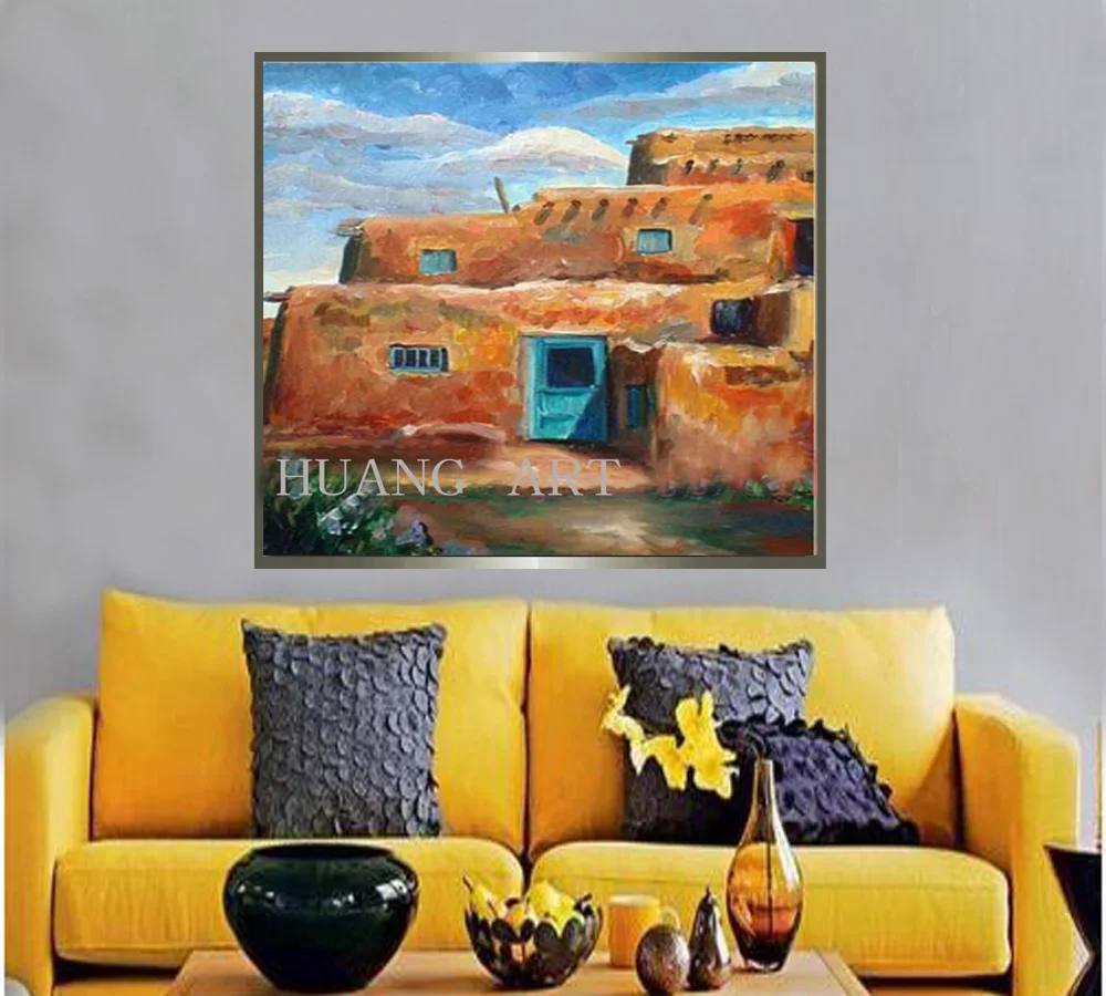 

Modern European architectural style hand oil painting hand painting home decoration club children room study coffee house hall w