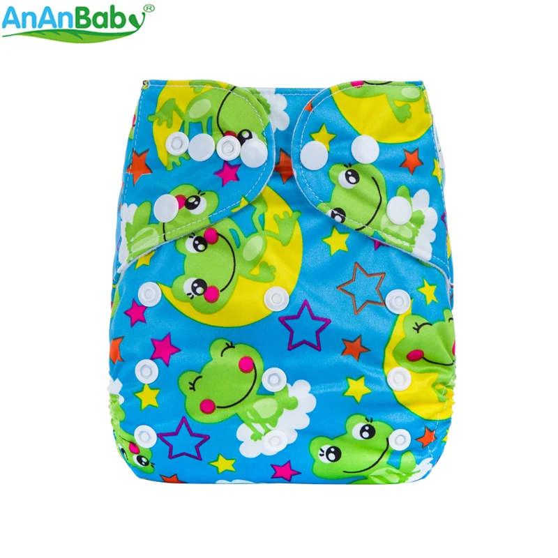 Ananbaby машина печатает ткань пеленки экологически чистые пеленки моющиеся ткань подгузник для мальчика