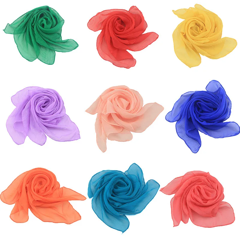 70x70 см Для женщин шифон шарф Мусульманский хиджаб глушитель тонкие шелковые