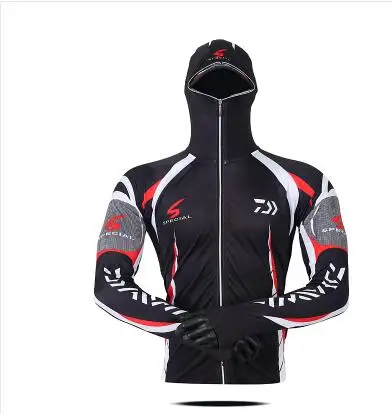 

Dayiwa fishing clothes Anti-UV fishing cloth quickly dry jacket men sports jacket with hood fishing vest With luminous 3XL 4XL