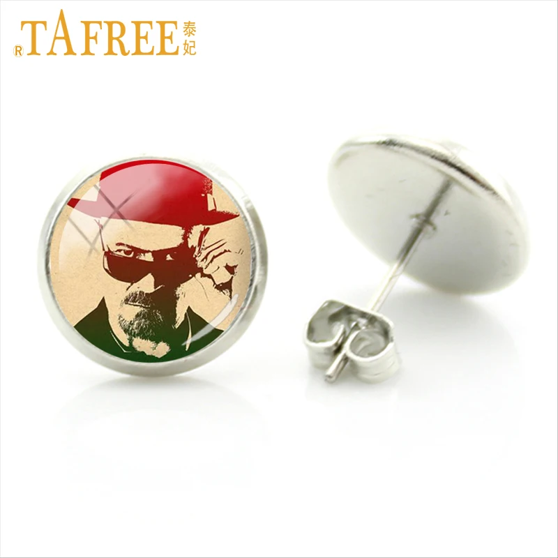 

TAFREE Trendy Movie Stud Earrings Breaking Bad earring ba.br theme 2017 summer fashion send for Best Friends jewlery A481