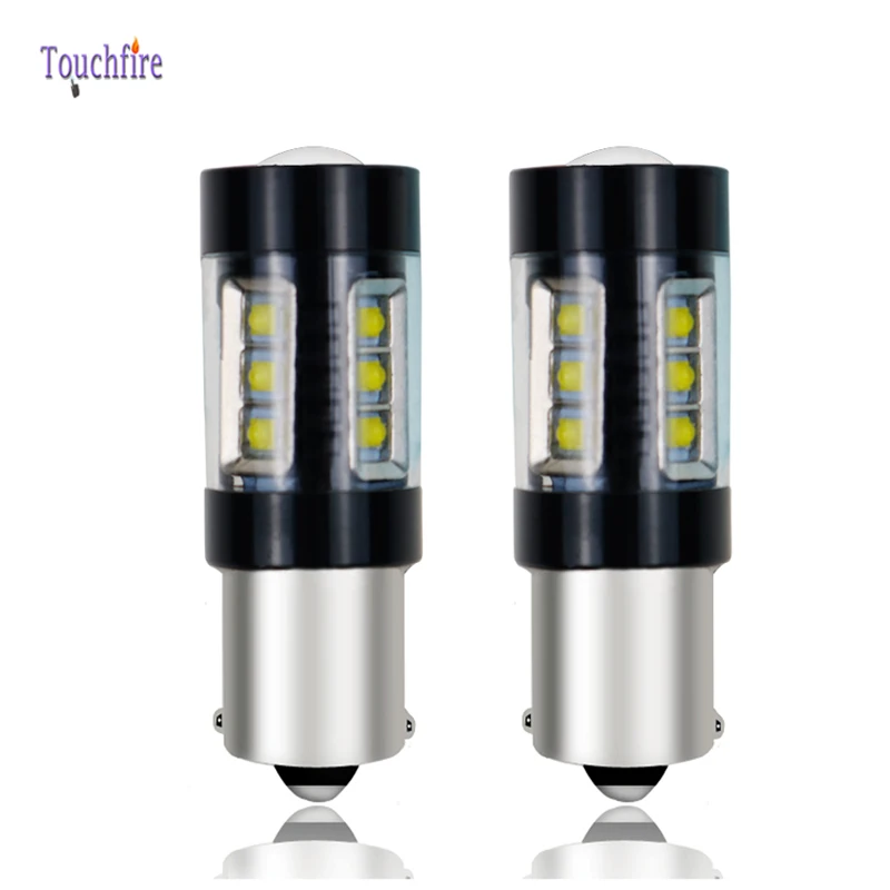 2 шт. P21W 1156 W21W 7440 7443 w21w Canbus светодиодный шарик автомобиля Авто Обратный DRL 16smd