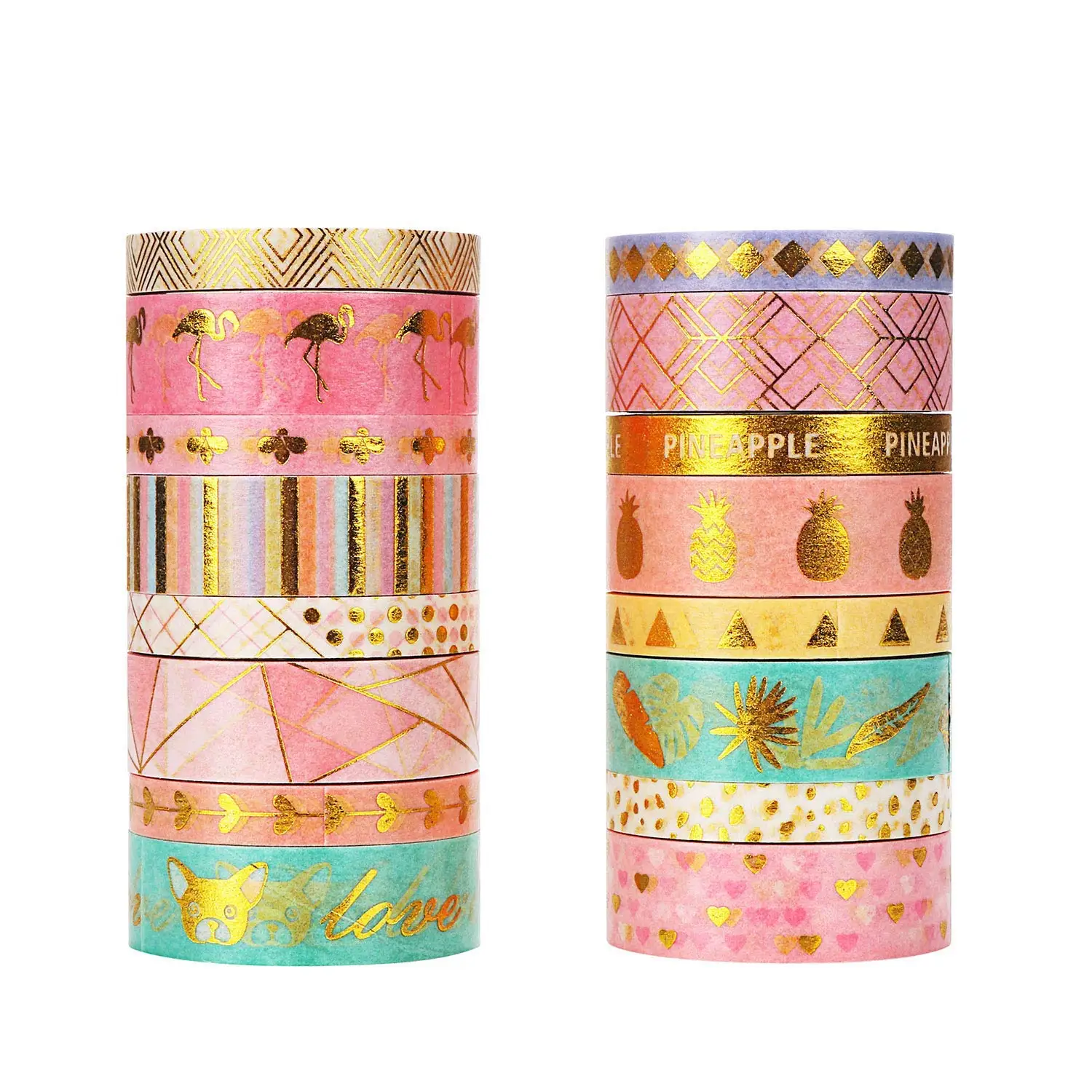 4 шт./упак. Фламинго фрукты Фольга лента Washi DIY Декор Скрапбукинг Маскировочные наклейки Бумага украшения клейкой ленты школьные принадлежности