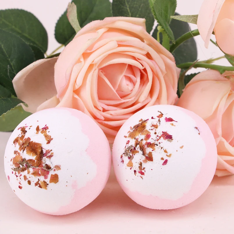 1 шт. пилинг соль для ванны мяч с сухой цветок Bubble Bath бомба эфирное масло стресса