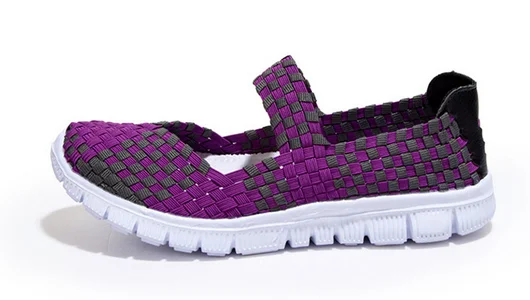 XEK Summer Women's Breathable Mixed-colors Sport Shoes Antislip Hand-made Weave Lightweight Flats Mother Gift Shoe GSS16 | Спорт и