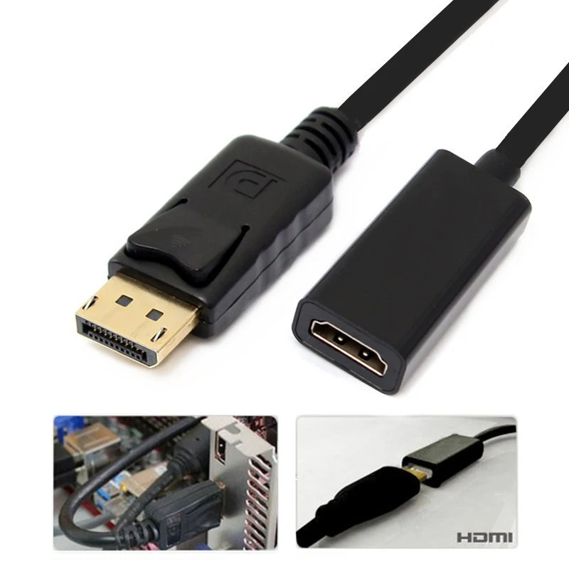 Новый переходник для порта дисплея папа DP-HDMI мама 1080p M/F HD кабель Для iMac |