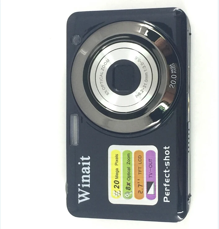 Winait 20Mp 8x оптический зум Цифровая камера мини HD 1280*720 2 7 &quotTFT ЖК дисплей