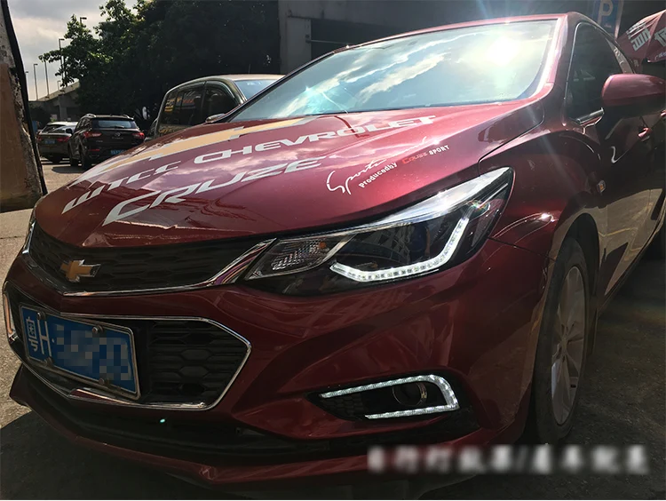Автомобильный Стайлинг Головной фонарь для Chevrolet Cruze фары светодиодный фонарь двойной U светодиодный drl H7 hid Биксеноновые линзы ближнего света