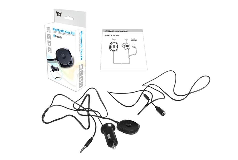 ET автомобильный аудиоприемник Bluetooth 4,0 приемник Музыка Аудио приемник адаптер AUX A2DP для 3,5 мм Динамик приемник Hands-free автомобильный комплект