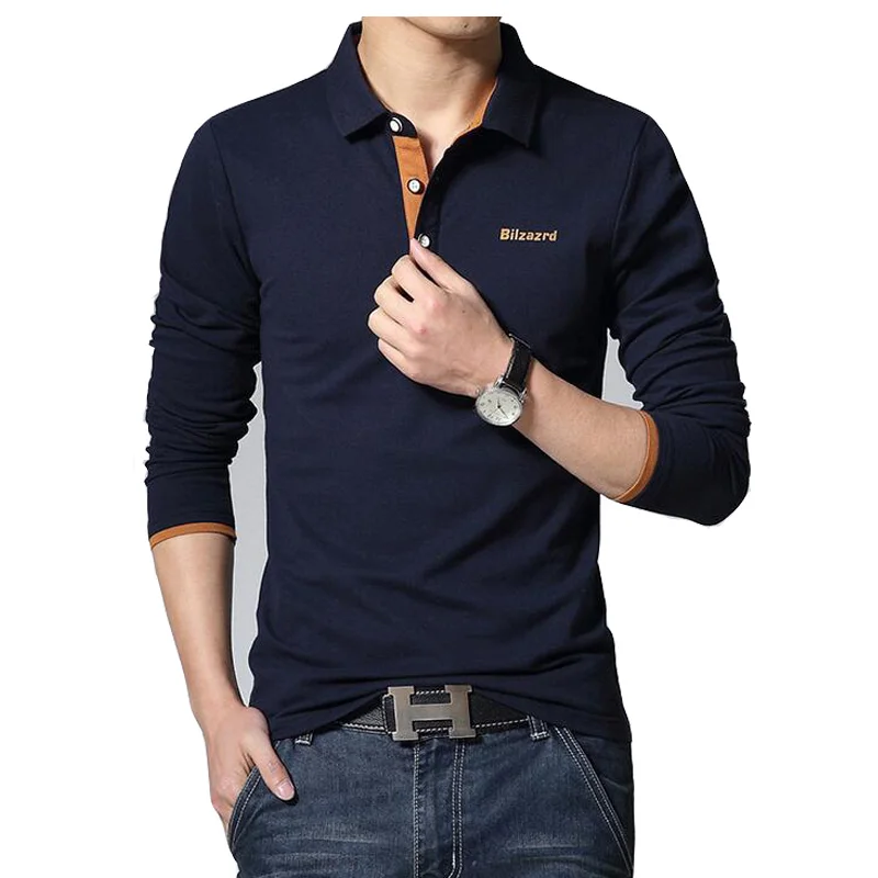 2016 Новая Мода Для мужчин одежда Цвет с длинным рукавом Slim Fit Футболка хлопковая