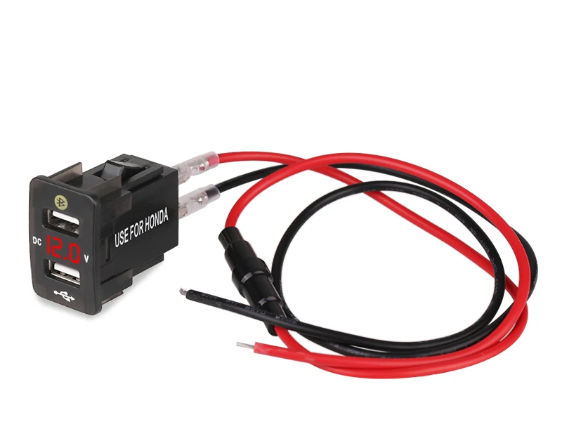 С местоположением парковки 4.2A двойной USB Автомобильное зарядное устройство для Honda мобильный телефон вольт метр автомобильное зарядное устройство разъем gps трекер локатор