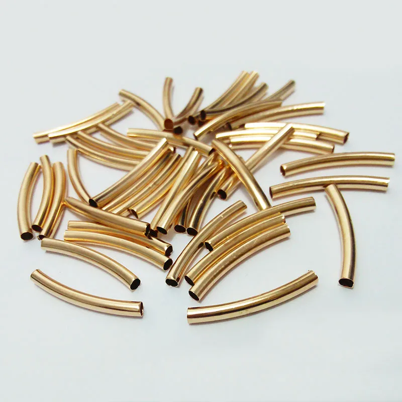 Украшения трубчатые шарики Spacer Гладкий изогнутый браслет трубка соединитель