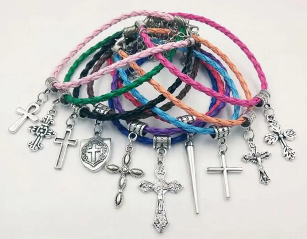 Новинка хит винтажный Египетский крест религиозный браслет очаровательный