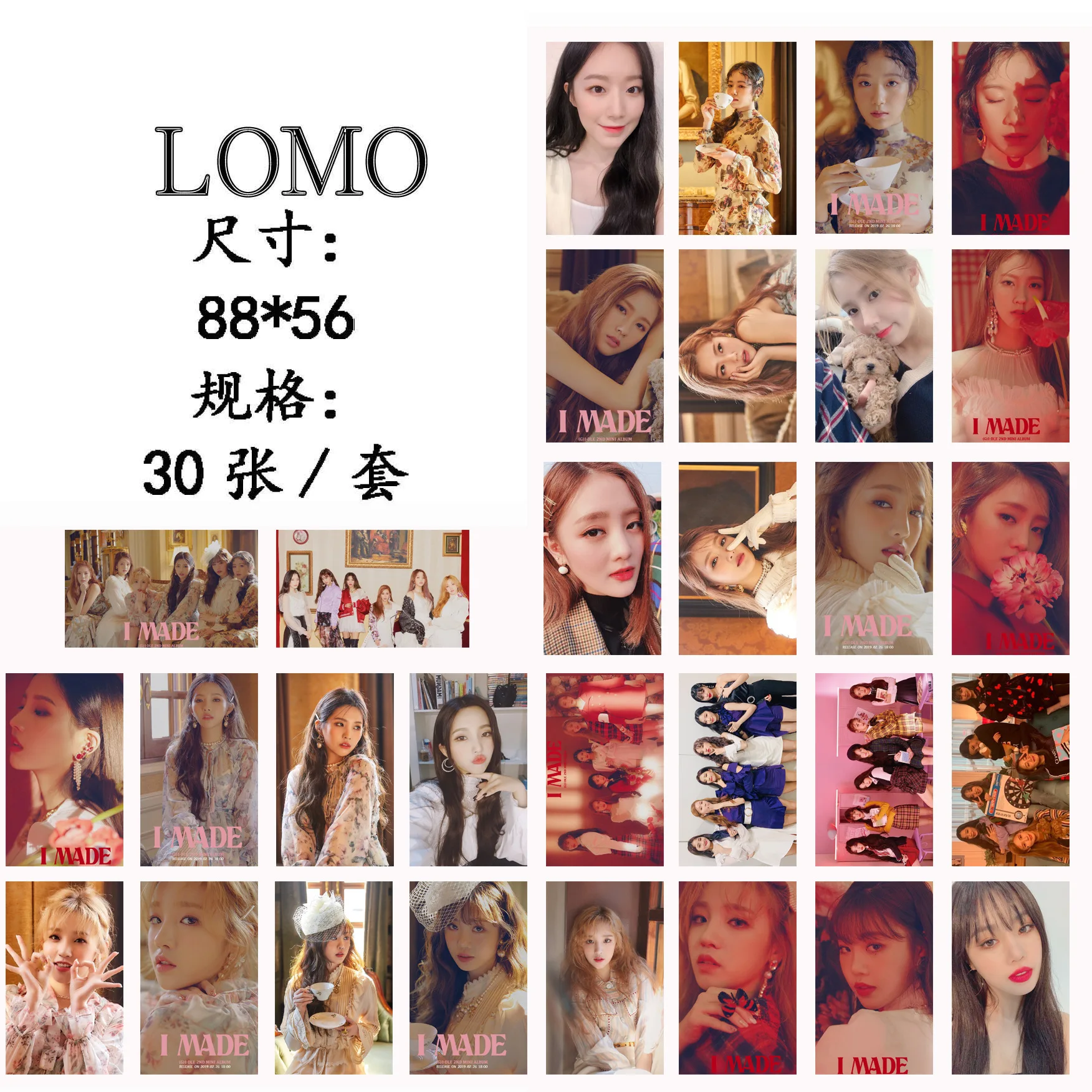Новинка 30 шт./компл. KPOP GIDLE командный альбом для девочек Senorita Фотокарта из ПВХ