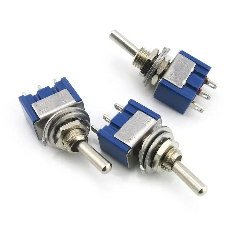 Миниатюрный переключатель 100 шт./партия ручной SPDT 6A 125VAC/3A 250VAC мини рычажный 3