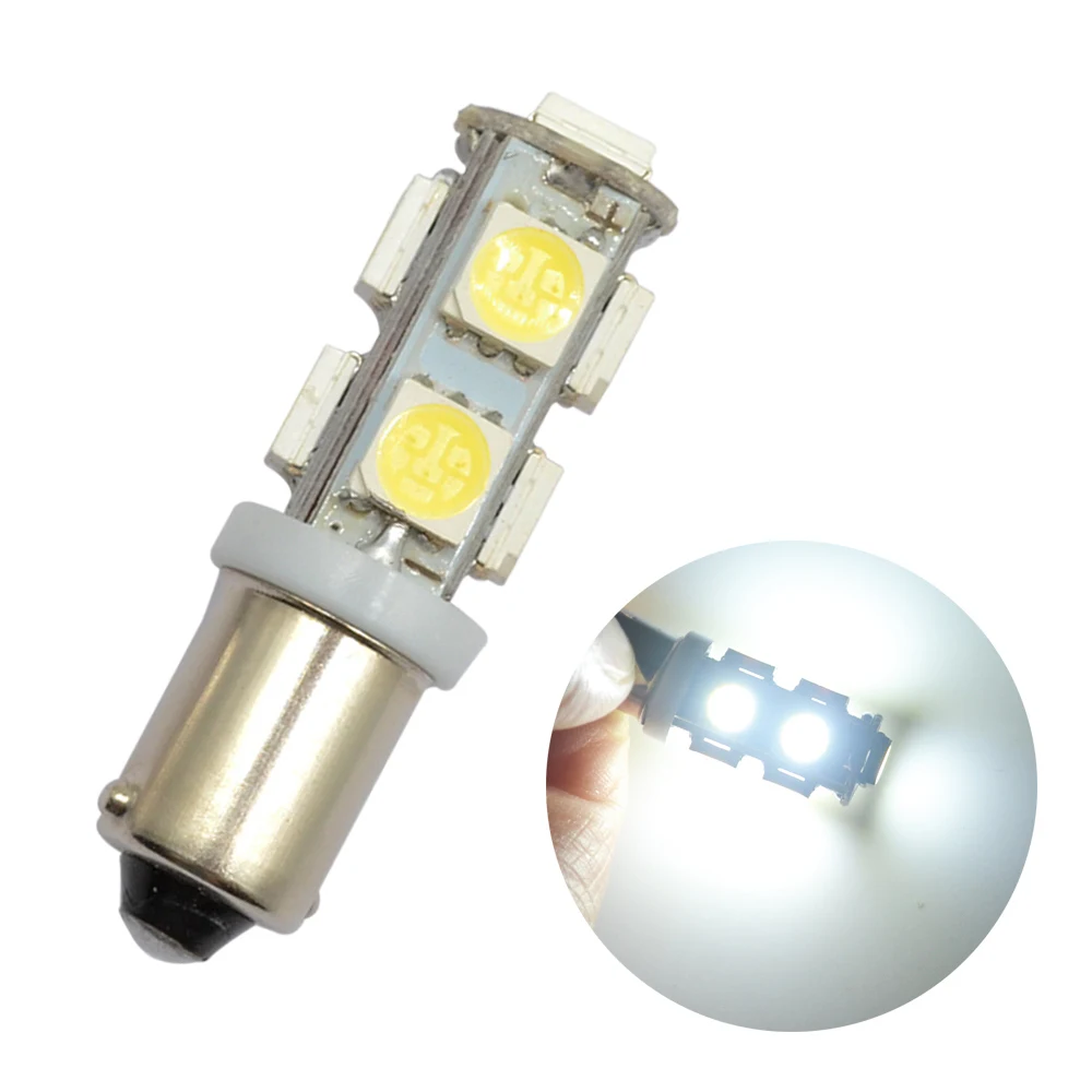 9smd White Автомобильные светодиодные дверные огни Ba9s 5Smd 9Smd 13Smd 5050 T4W 182 145 автомобильные габаритные лампы Автомобильные светодиодные башенные лампы Хвостовая клиновая лампа света - Испускаемый цвет: 9smd White