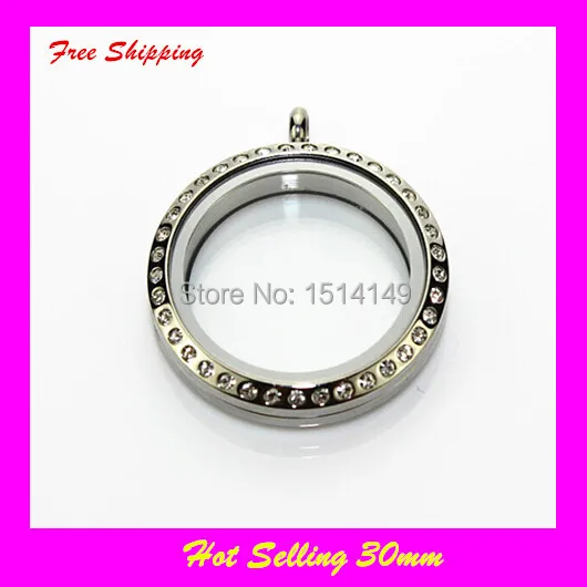 Большой серебряный винт плавающий медальон с паве Стразы 316 нержавеющая сталь