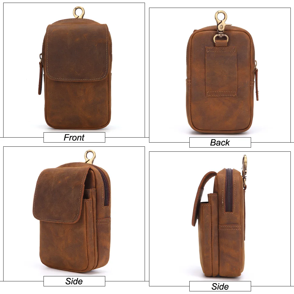 Поясная Сумка Meesii Мужская винтажная из натуральной кожи|Поясные сумки| |