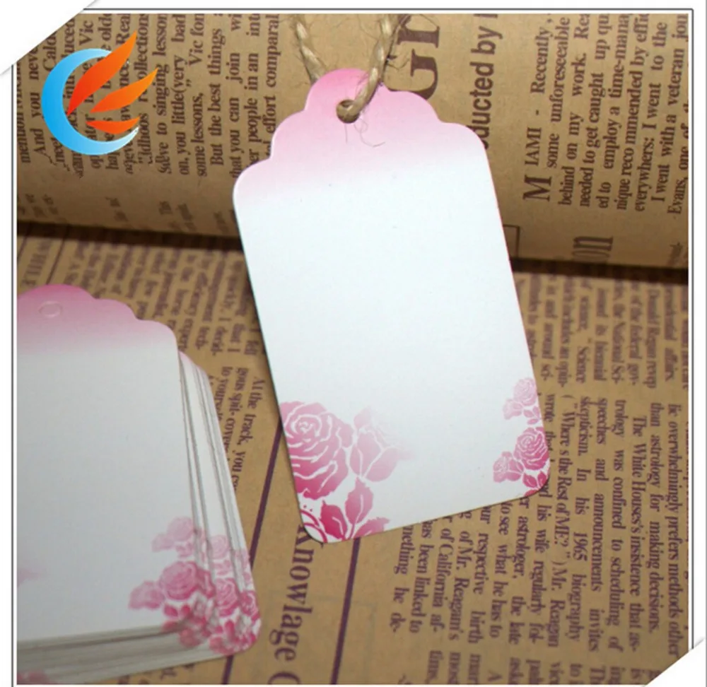 Яркие крафт-бумажные бирки сделай сам 100 шт. бумажные с ручным рисунком