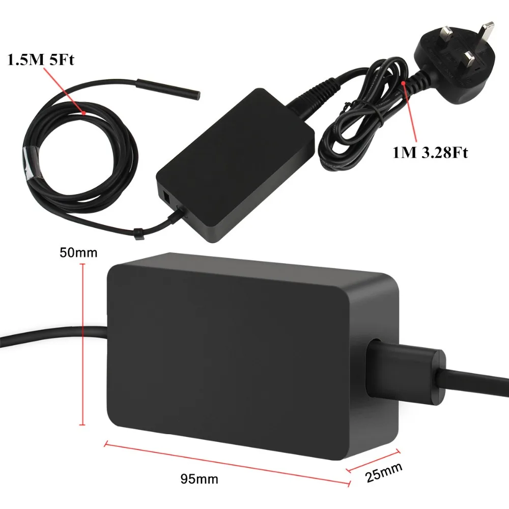 15V 2.58A 44W зарядное устройство с 5V 1A USB порт 110V 220V адаптер питания для microsoft Surface Laptop Pro 3 4 5 Book