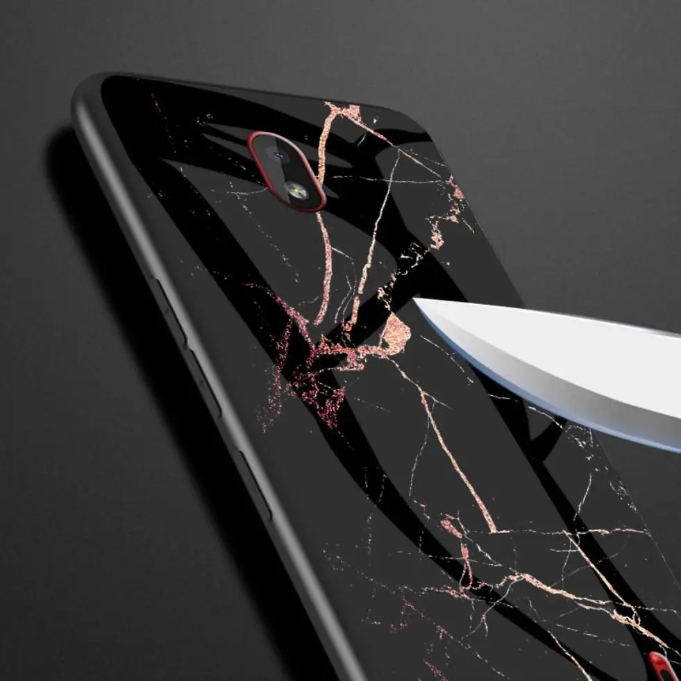 For Nokia 1 Plus/3.1 Plus/4.2/9/X71/X7/X6 Case Fashion Marble Pattern Glass Back Shell Shockproof Shield Mobile Phone Cover |