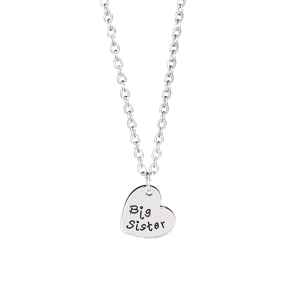 3PC/Set Big Middle Little Sister Heart Charm Chain Pendant Necklace Best Friend Women Necklaces Friendship Jewelry BFF Gifts | Украшения и