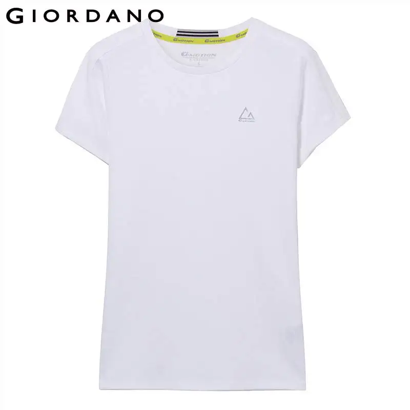 Giordano Women T Shirt Fast Dry Printed Pattern Crewneck Tshirt Tees Short Sleeve Breathable T-shirt Femininas | Женская одежда