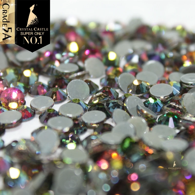 Хрустальный замок класса ааааа горячей фиксации Стразы SS30 6,3-6,5 мм синий цвет железные стразы с плоской задней стороной клей кристалл горячей фиксации для танцев