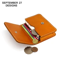 new fashion business card case genuine leather luxury vintage credit card wallets retro mini hasp coin purses small money bag