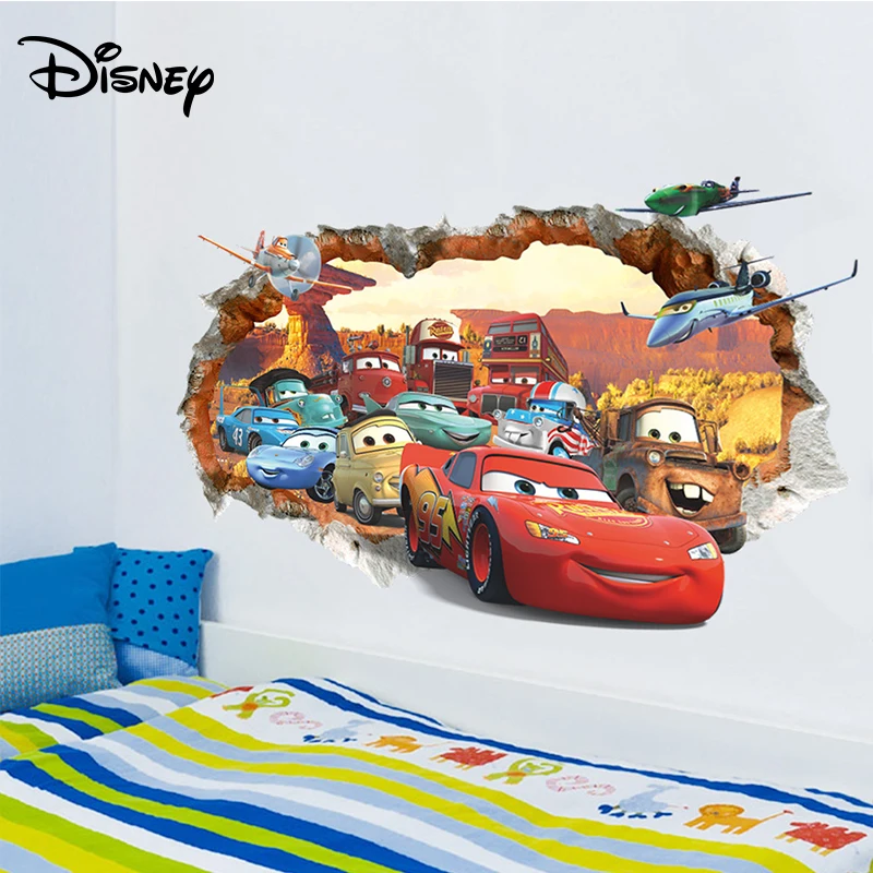Disney Pixar Тачки Молния Маккуин Наклейки ПВХ Водостойкие Самоклеящиеся Украшения