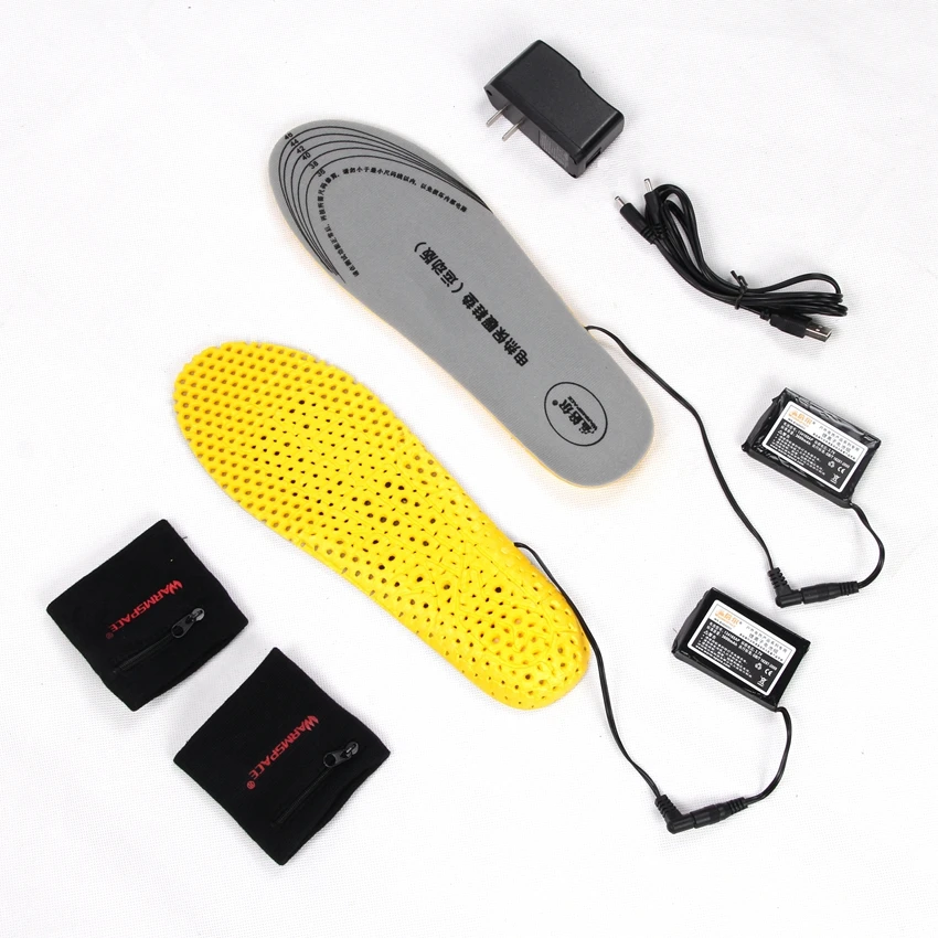Теплые стельки с перезаряжаемым подогревом 3600 мА · ч для утепления ног теплые