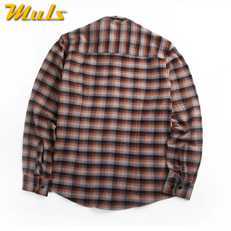 2017 Spring Plaid shirts men long sleeve casual flannel cotton male contrast color fitted plus size M L XL 2XL 3XL 5291 | Мужская одежда